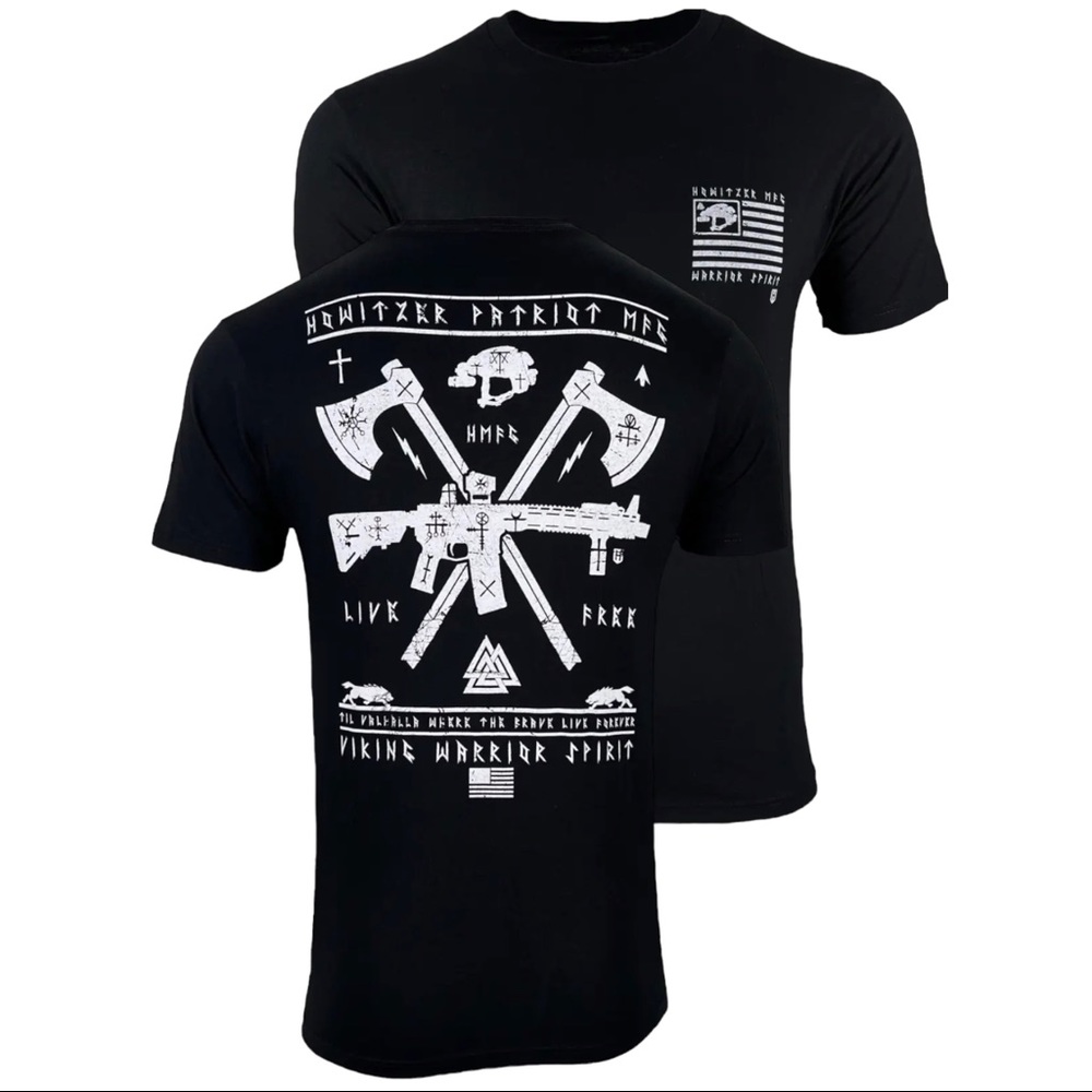 Howitzer Style Men's T-Shirt Viking Warrior Military Grunt MFG
